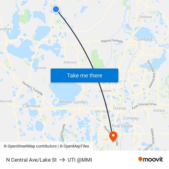 N Central Ave/Lake St to UTI @MMI map