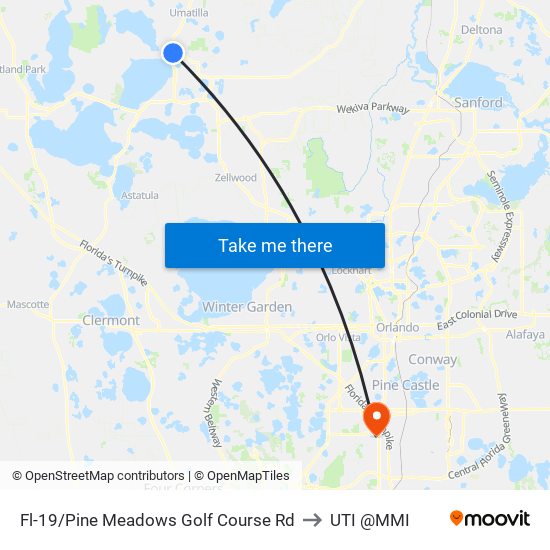 Fl-19/Pine Meadows Golf Course Rd to UTI @MMI map