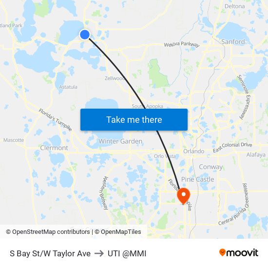 S Bay St/W Taylor Ave to UTI @MMI map