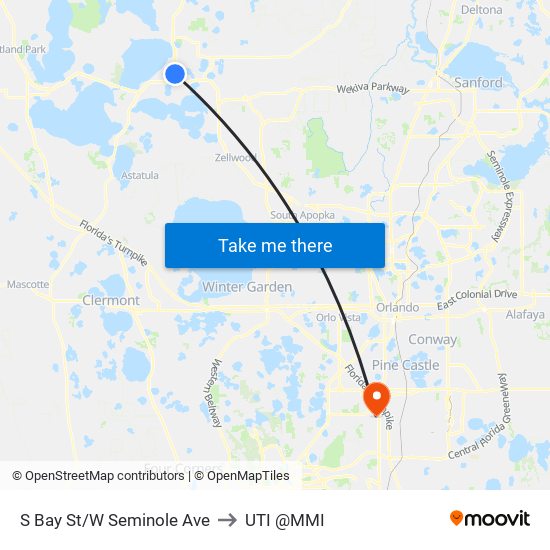 S Bay St/W Seminole Ave to UTI @MMI map