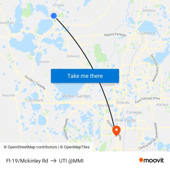 Fl-19/Mckinley Rd to UTI @MMI map