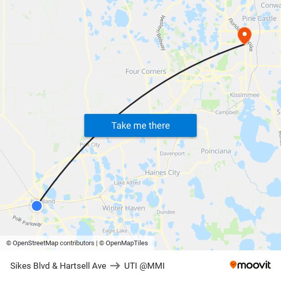Sikes Blvd & Hartsell Ave to UTI @MMI map