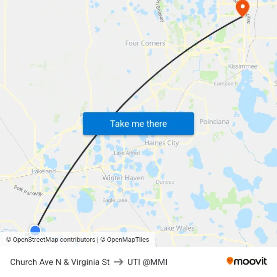 Church Ave N & Virginia St to UTI @MMI map