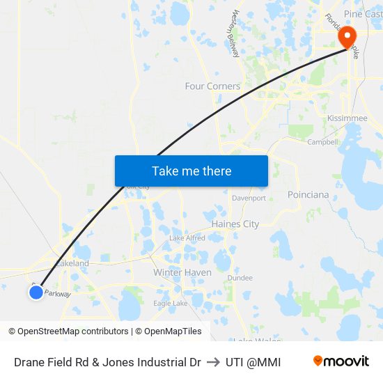 Drane Field Rd & Jones Industrial Dr to UTI @MMI map