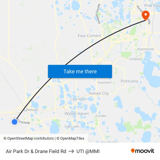 Air Park Dr & Drane Field Rd to UTI @MMI map