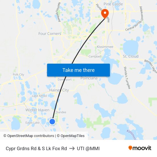 Cypr Grdns Rd & S Lk Fox Rd to UTI @MMI map