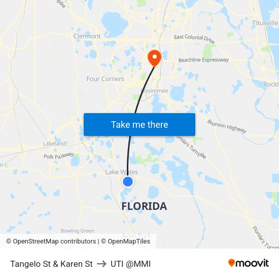 Tangelo St & Karen St to UTI @MMI map