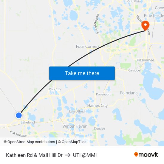 Kathleen Rd & Mall Hill Dr to UTI @MMI map