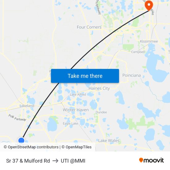Sr 37 & Mulford Rd to UTI @MMI map