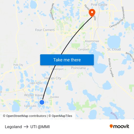 Legoland to UTI @MMI map