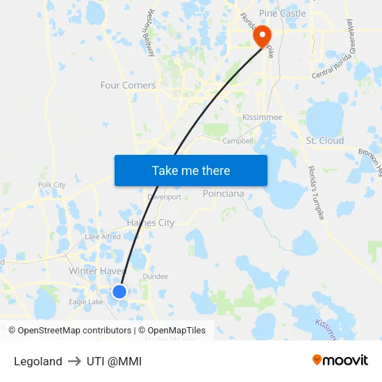 Legoland to UTI @MMI map