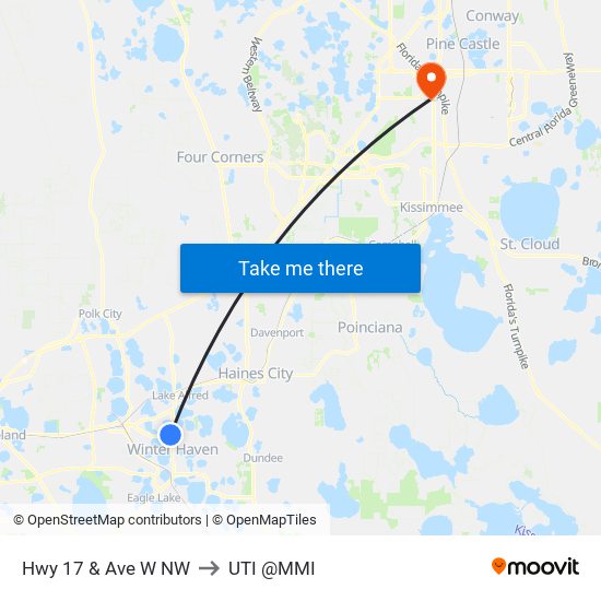 Hwy 17 & Ave W NW to UTI @MMI map