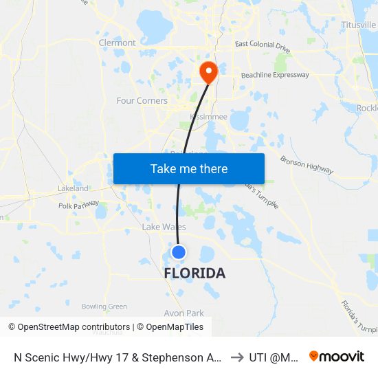 N Scenic Hwy/Hwy 17 & Stephenson Ave to UTI @MMI map