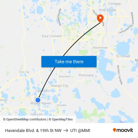 Havendale Blvd. & 19th St NW to UTI @MMI map