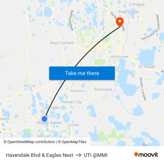 Havendale Blvd & Eagles Nest to UTI @MMI map