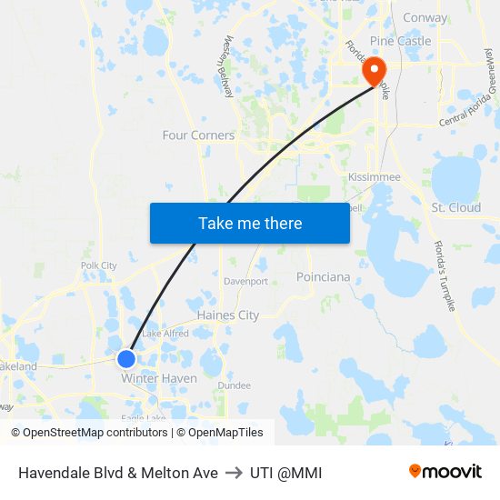 Havendale Blvd & Melton Ave to UTI @MMI map