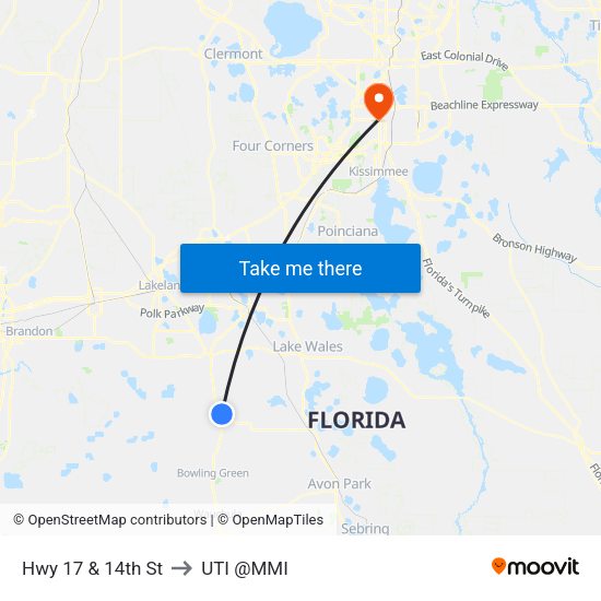 Hwy 17 & 14th St to UTI @MMI map