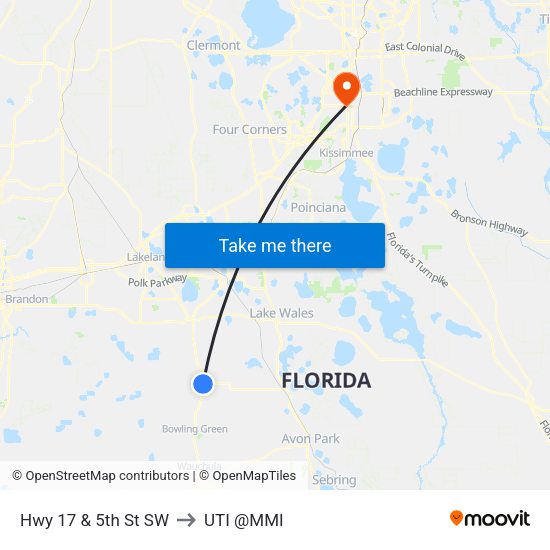 Hwy 17 & 5th St SW to UTI @MMI map