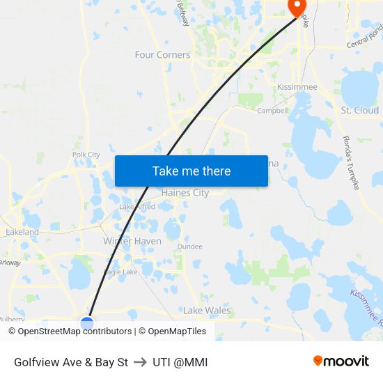 Golfview Ave & Bay St to UTI @MMI map