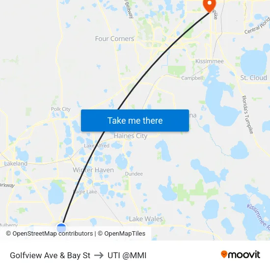 Golfview Ave & Bay St to UTI @MMI map