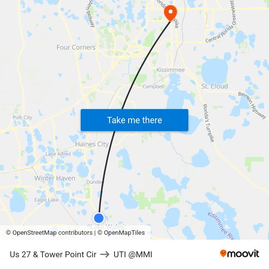 Us 27 & Tower Point Cir to UTI @MMI map