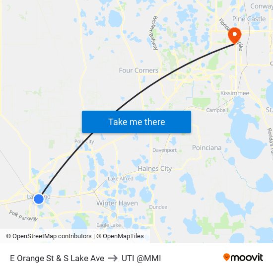 E Orange St & S Lake Ave to UTI @MMI map