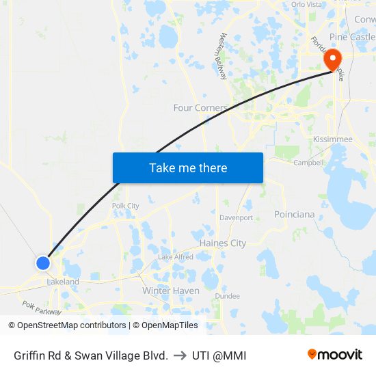 Griffin Rd & Swan Village Blvd. to UTI @MMI map