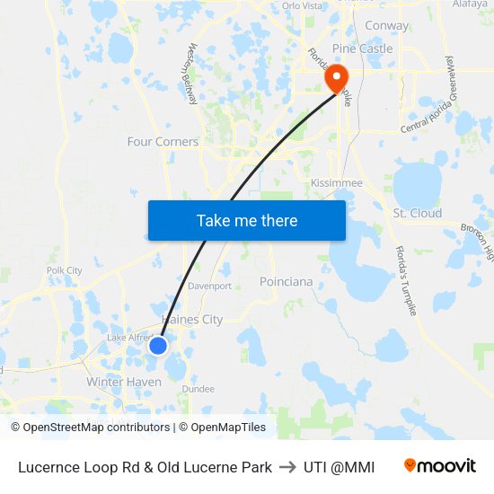Lucernce Loop Rd & Old Lucerne Park to UTI @MMI map