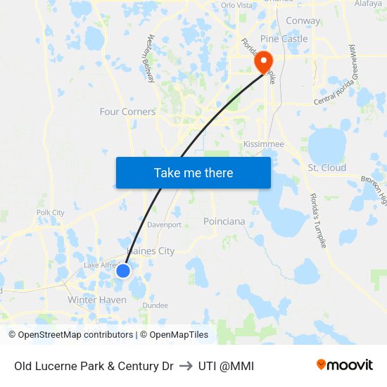 Old Lucerne Park & Century Dr to UTI @MMI map