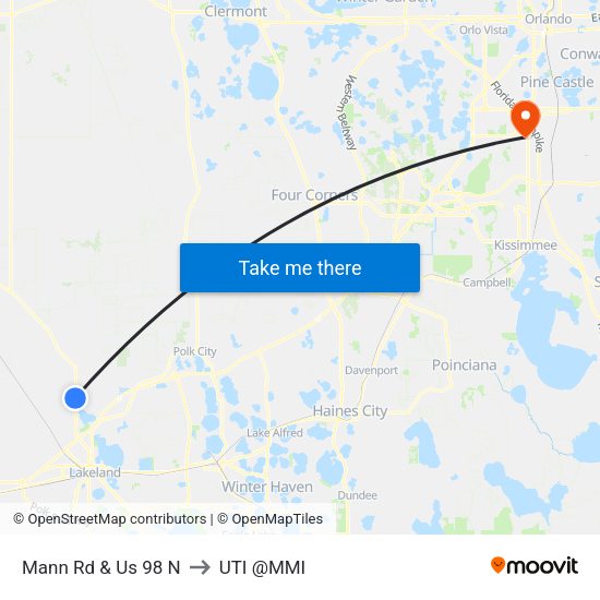 Mann Rd & Us 98 N to UTI @MMI map