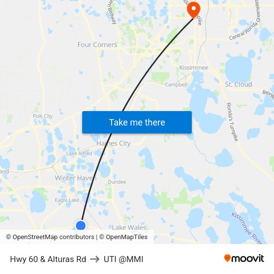Hwy 60 & Alturas Rd to UTI @MMI map