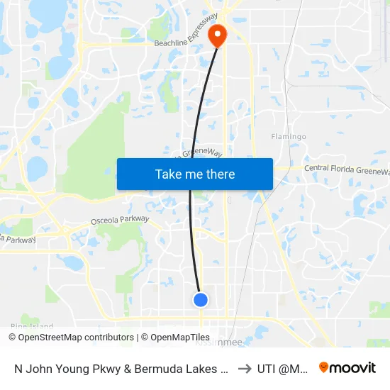 N John Young Pkwy & Bermuda Lakes Ln to UTI @MMI map