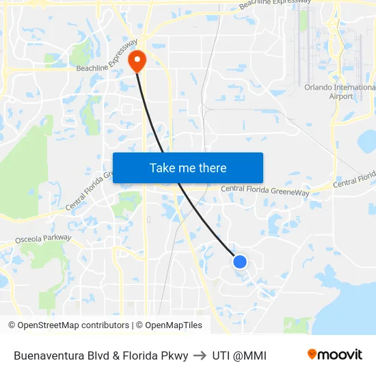 Buenaventura Blvd & Florida Pkwy to UTI @MMI map