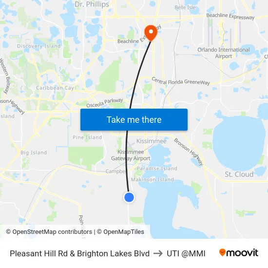 Pleasant Hill Rd & Brighton Lakes Blvd to UTI @MMI map