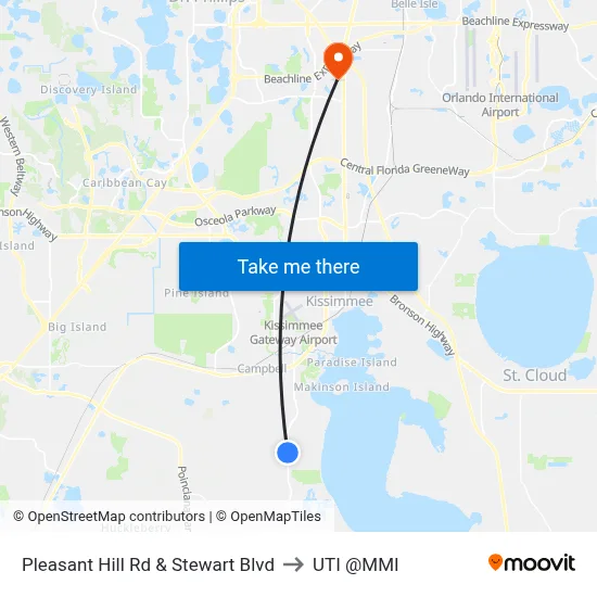 Pleasant Hill Rd & Stewart Blvd to UTI @MMI map