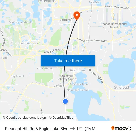 Pleasant Hill Rd & Eagle Lake Blvd to UTI @MMI map