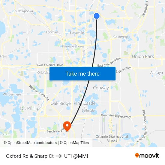 Oxford Rd & Sharp Ct to UTI @MMI map