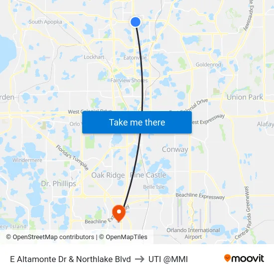 E Altamonte Dr & Northlake Blvd to UTI @MMI map