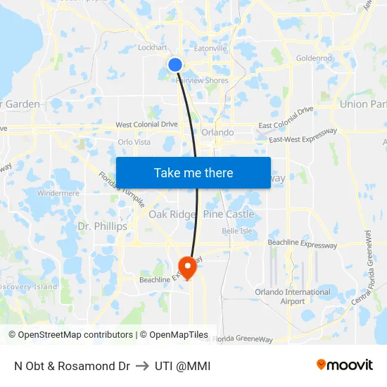 N Orange Blossom Trl & Rosamond Dr to UTI @MMI map