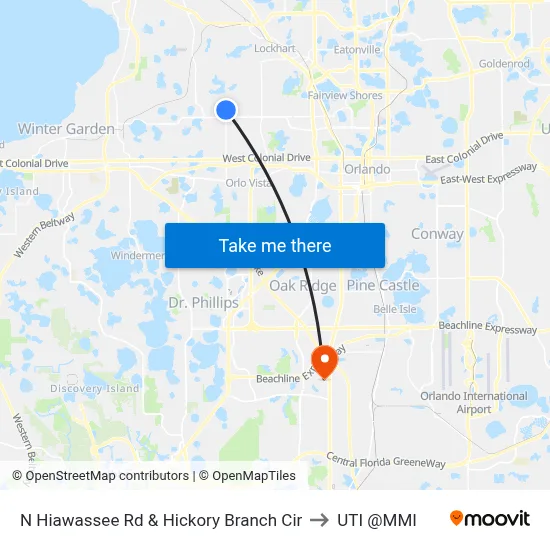 N Hiawassee Rd & Hickory Branch Cir to UTI @MMI map