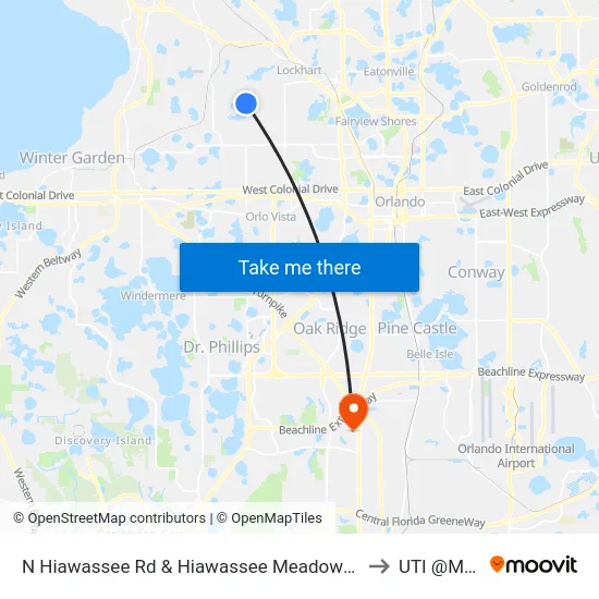 N Hiawassee Rd & Hiawassee Meadows Dr to UTI @MMI map