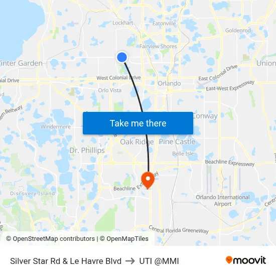 Silver Star Rd & Le Havre Blvd to UTI @MMI map