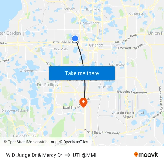 W D Judge Dr & Mercy Dr to UTI @MMI map