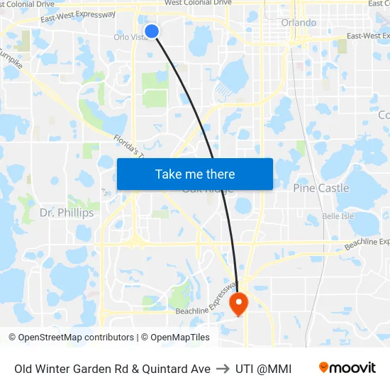 Old Winter Garden Rd & Quintard Ave to UTI @MMI map