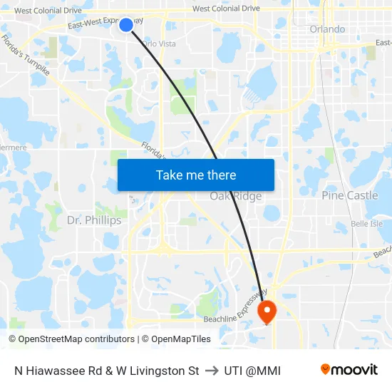 N Hiawassee Rd & W Livingston St to UTI @MMI map