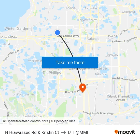 N Hiawassee Rd & Kristin Ct to UTI @MMI map