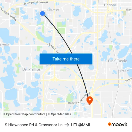 S Hiawassee Rd & Grosvenor Ln to UTI @MMI map