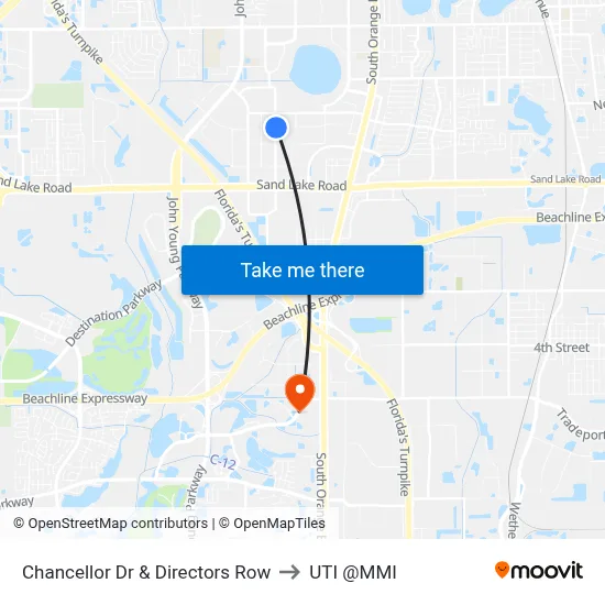 Chancellor Dr & Directors Row to UTI @MMI map
