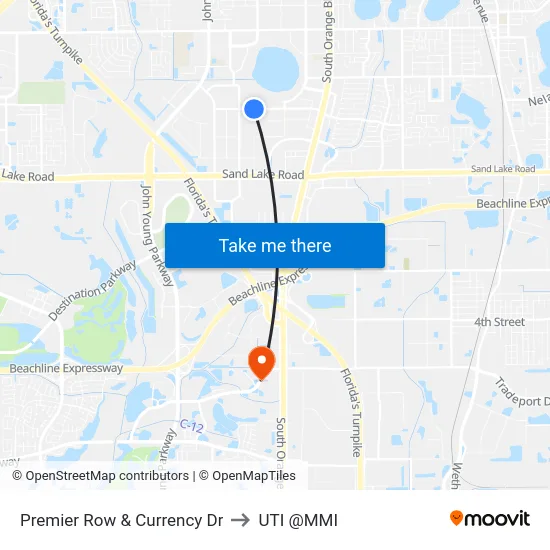 Premier Row & Currency Dr to UTI @MMI map