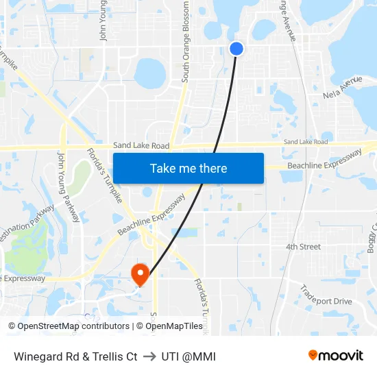 Winegard Rd & Trellis Ct to UTI @MMI map